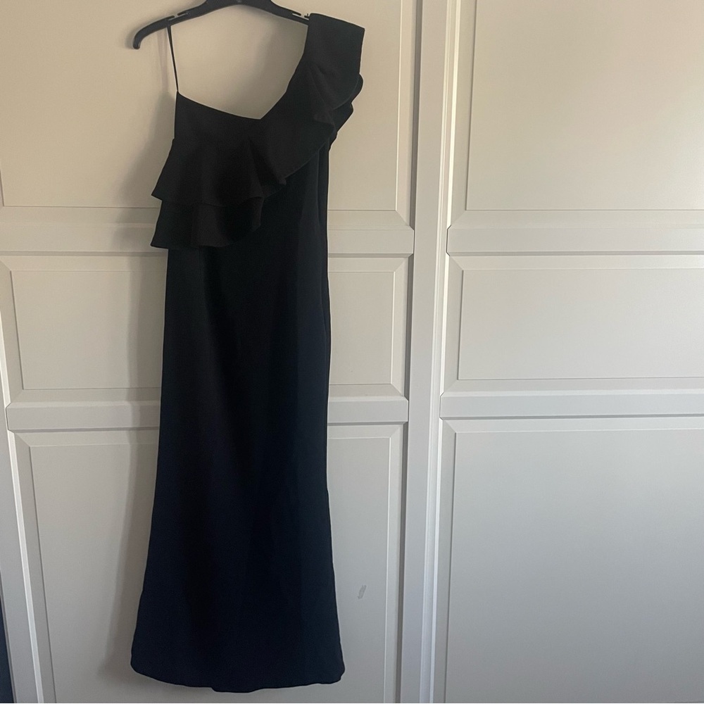 Black Halo Eve Manala One Shoulder Ruffled Mermaid Maxi Prom Dress 22758 - Picture 2 of 11